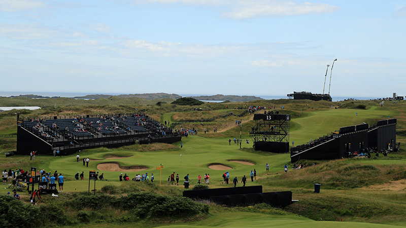 The 13th green at Royal Portrush.
